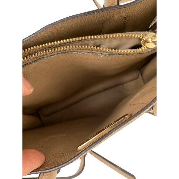 Michael Kors Mini Mercer Leather Crossbody & Tote Bag Nude EUC 8480 - Picture 14 of 16